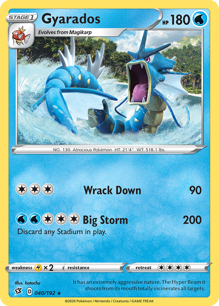 Gyarados (040/192) [Sword & Shield: Rebel Clash] | Dumpster Cat Games