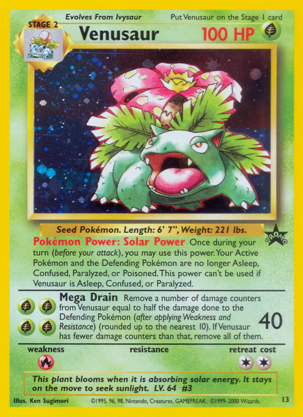 Venusaur (13) [Wizards of the Coast: Black Star Promos] | Dumpster Cat Games