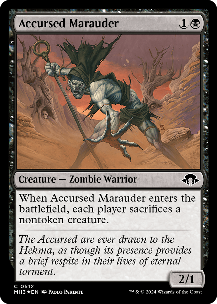 Accursed Marauder (Ripple Foil) [Modern Horizons 3] | Dumpster Cat Games