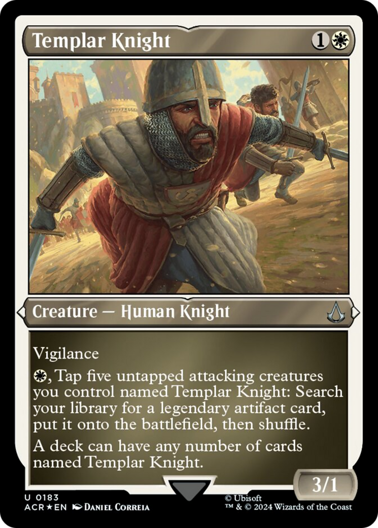 Templar Knight (Foil Etched) [Assassin's Creed] | Dumpster Cat Games