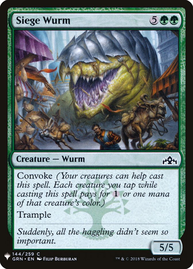 Siege Wurm [Mystery Booster] | Dumpster Cat Games