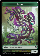 Plant Warrior // Plant Double-Sided Token [Outlaws of Thunder Junction Commander Tokens] | Dumpster Cat Games