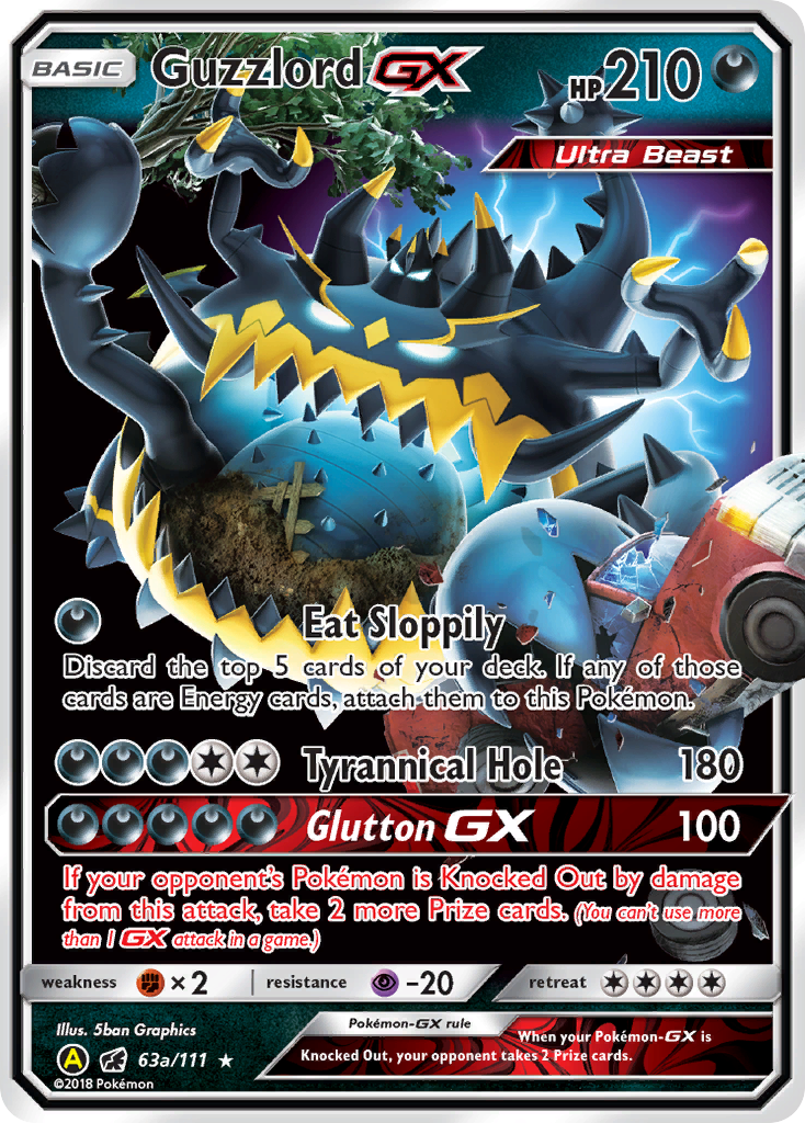 Guzzlord GX (63a/111) [Alternate Art Promos] | Dumpster Cat Games