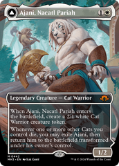 Ajani, Nacatl Pariah // Ajani, Nacatl Avenger (Borderless) [Modern Horizons 3] | Dumpster Cat Games