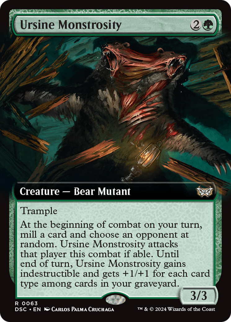 Ursine Monstrosity (Extended Art) [Duskmourn: House of Horror Commander] | Dumpster Cat Games