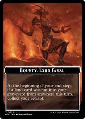 Bounty: Lord Fajjal // Bounty Rules Double-Sided Token [Outlaws of Thunder Junction Commander Tokens] | Dumpster Cat Games