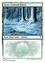 Snow-Covered Forest (White Border) [Mystery Booster 2] | Dumpster Cat Games