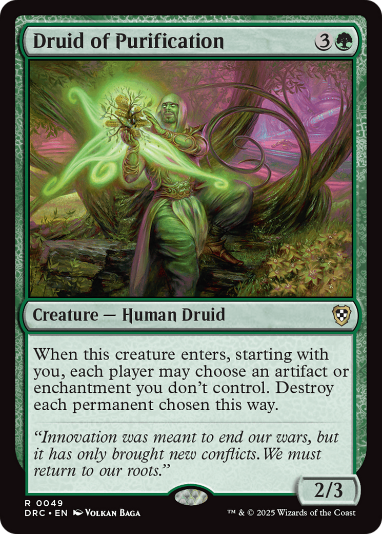 Druid of Purification [Aetherdrift Commander] | Dumpster Cat Games