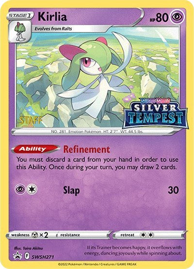 Kirlia (SWSH271) (Prerelease) (Staff) [Sword & Shield: Black Star Promos] | Dumpster Cat Games