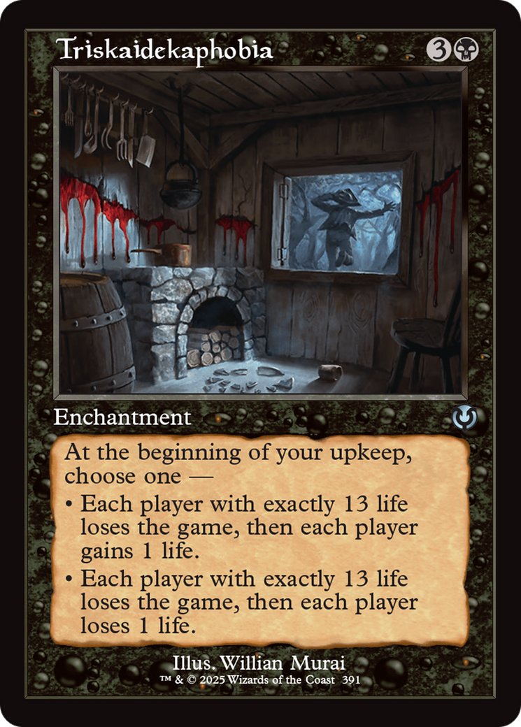 Triskaidekaphobia (Retro Frame) [Innistrad Remastered] | Dumpster Cat Games