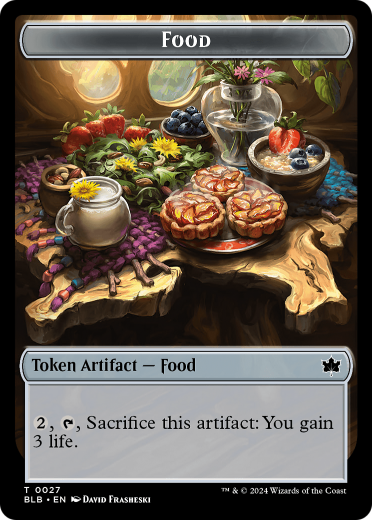 Food // Pawpatch Recruit Double-Sided Token [Bloomburrow Tokens] | Dumpster Cat Games