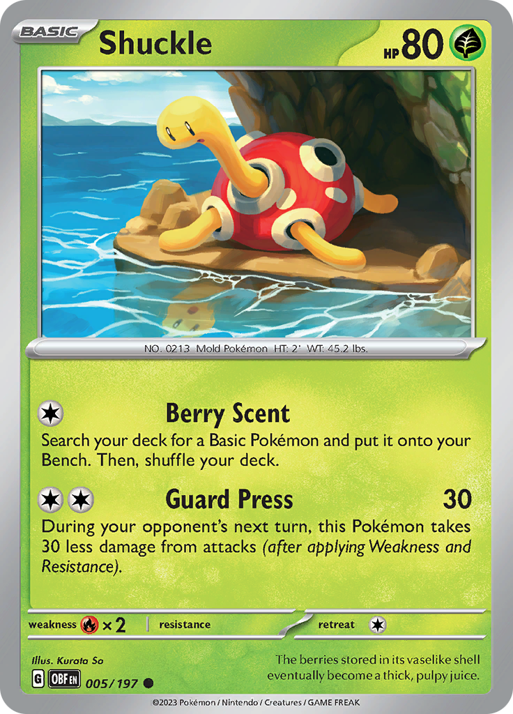 Shuckle (005/197) [Scarlet & Violet: Obsidian Flames] | Dumpster Cat Games