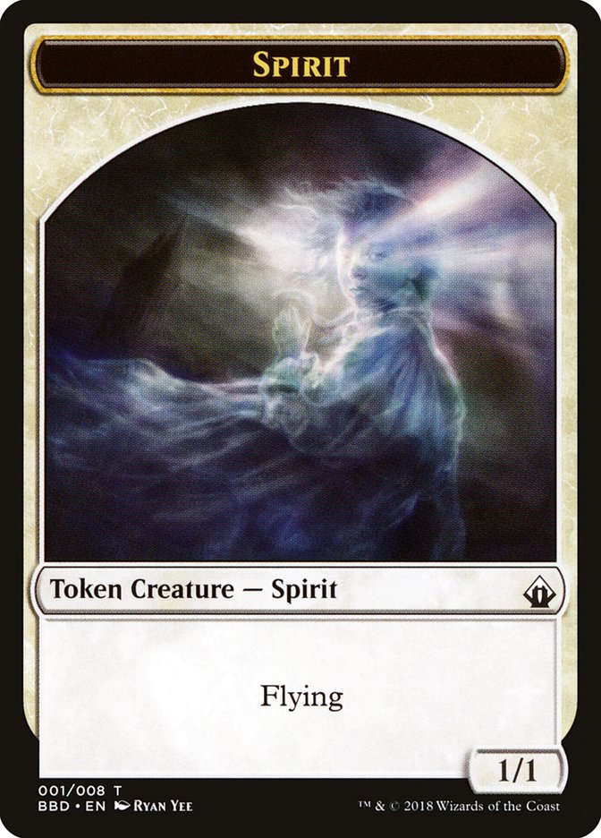 Spirit Token [Battlebond Tokens] | Dumpster Cat Games