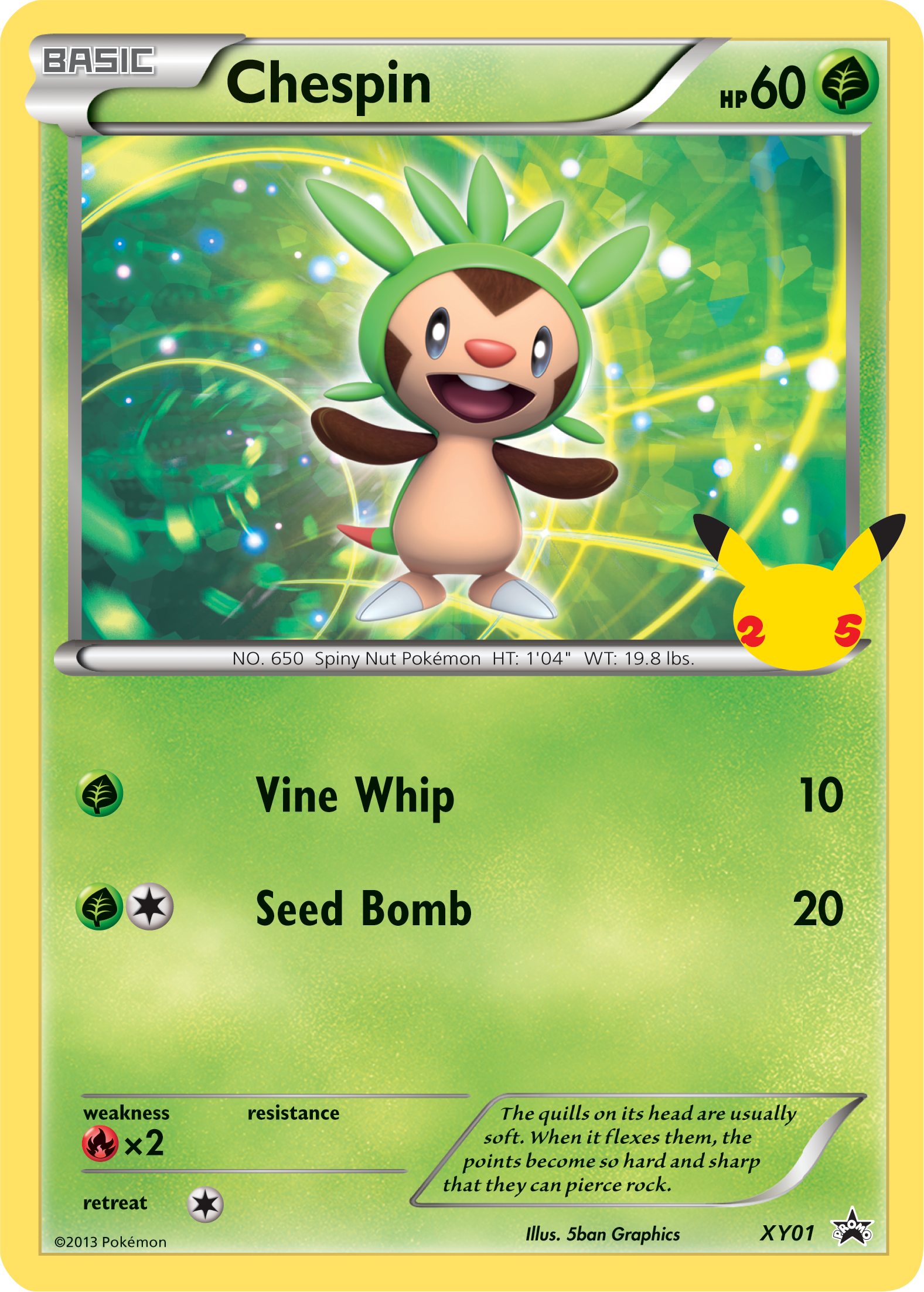 Chespin (XY01) (Jumbo Card) [First Partner Pack] | Dumpster Cat Games