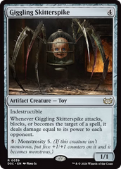 Giggling Skitterspike (Extended Art) [Duskmourn: House of Horror Commander] | Dumpster Cat Games