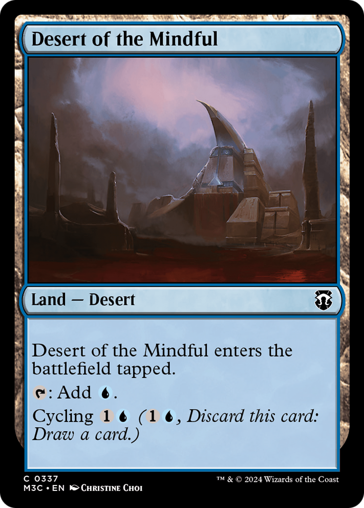 Desert of the Mindful (Ripple Foil) [Modern Horizons 3 Commander] | Dumpster Cat Games