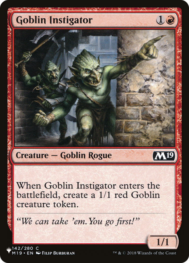 Goblin Instigator [The List Reprints] | Dumpster Cat Games