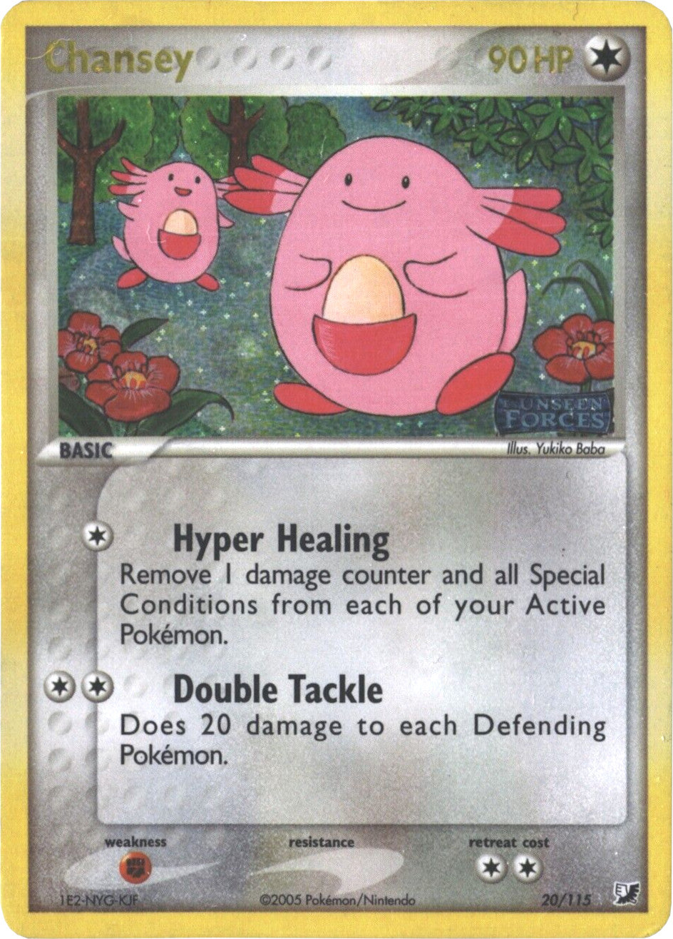 Chansey (20/115) (Stamped) [EX: Unseen Forces] | Dumpster Cat Games