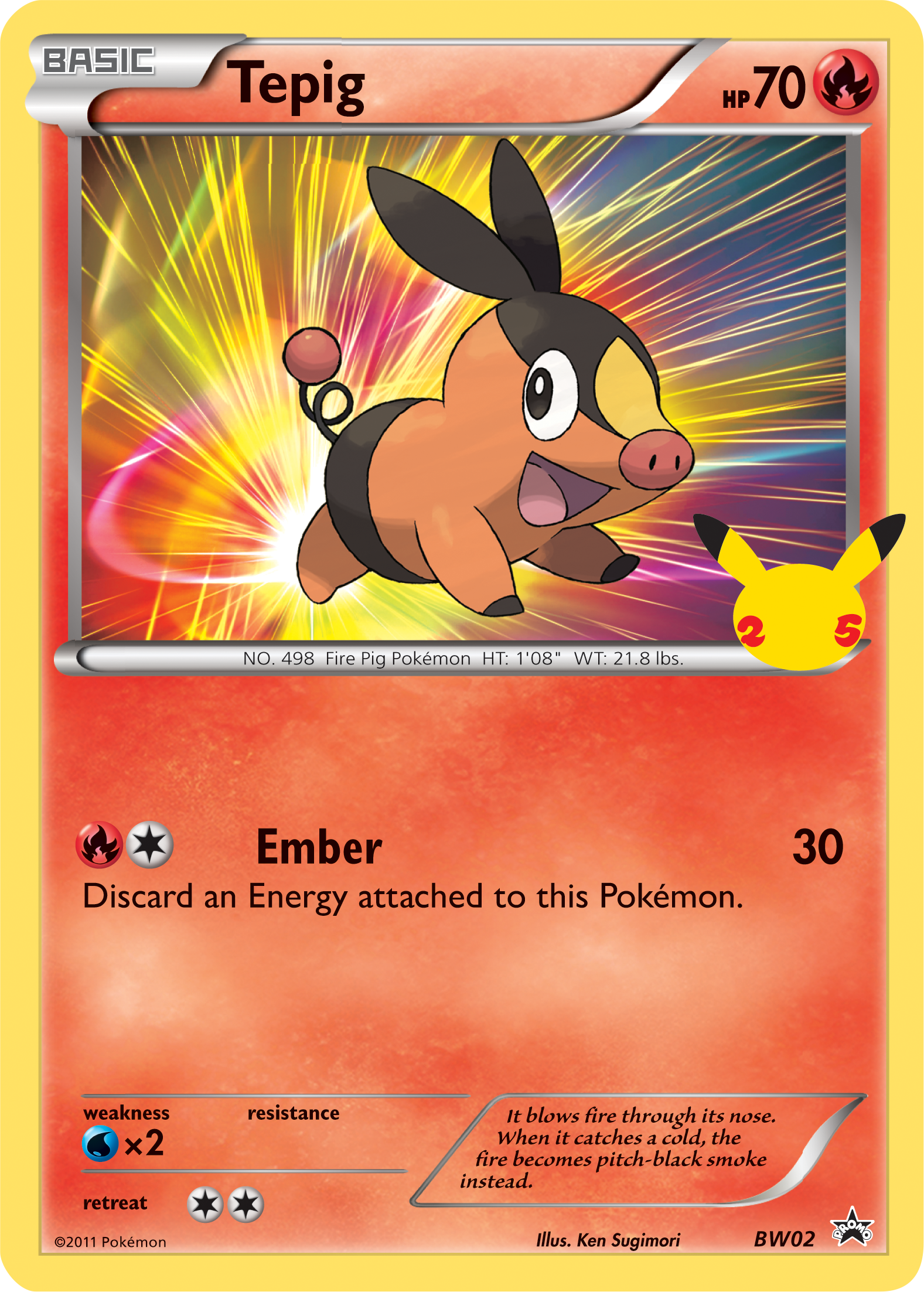 Tepig (BW02) (Jumbo Card) [First Partner Pack] | Dumpster Cat Games