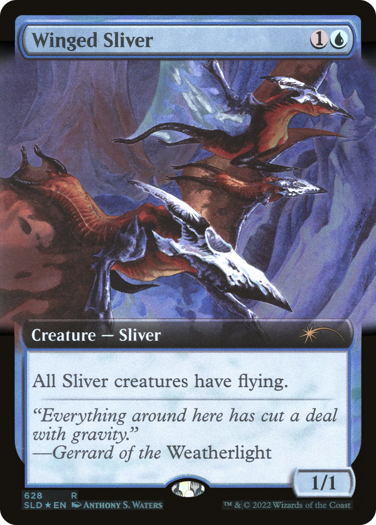 Winged Sliver (Extended Art) [Secret Lair Drop Promos] | Dumpster Cat Games