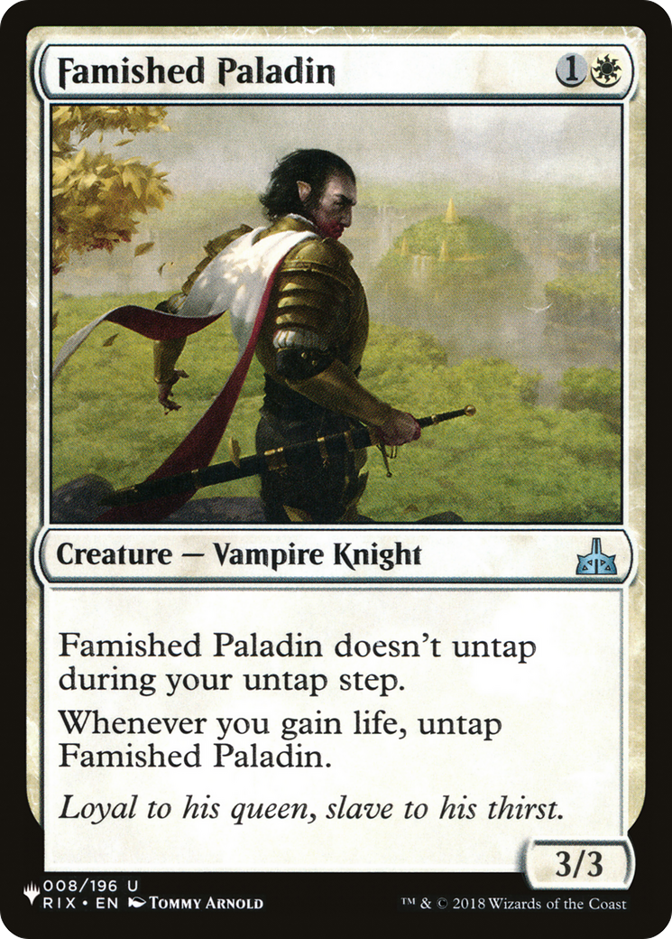 Famished Paladin [The List] | Dumpster Cat Games