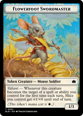 Rabbit // Flowerfoot Swordmaster Double-Sided Token [Bloomburrow Tokens] | Dumpster Cat Games