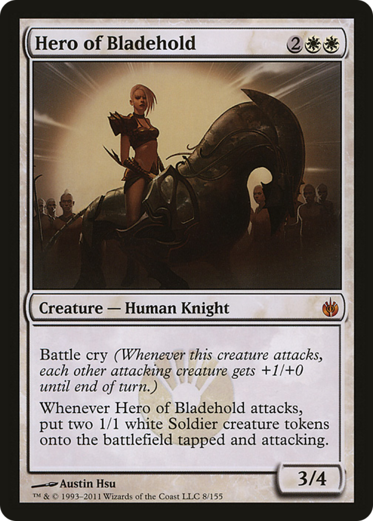 Hero of Bladehold (Mirrodin Besieged) (Oversized) [Oversize Cards] | Dumpster Cat Games