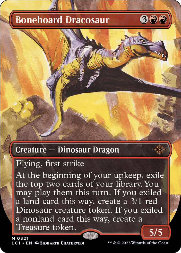 Bonehoard Dracosaur (Borderless) [The Lost Caverns of Ixalan] | Dumpster Cat Games