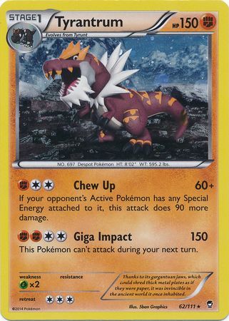 Tyrantrum (62/111) (Cosmos Holo) [XY: Furious Fists] | Dumpster Cat Games