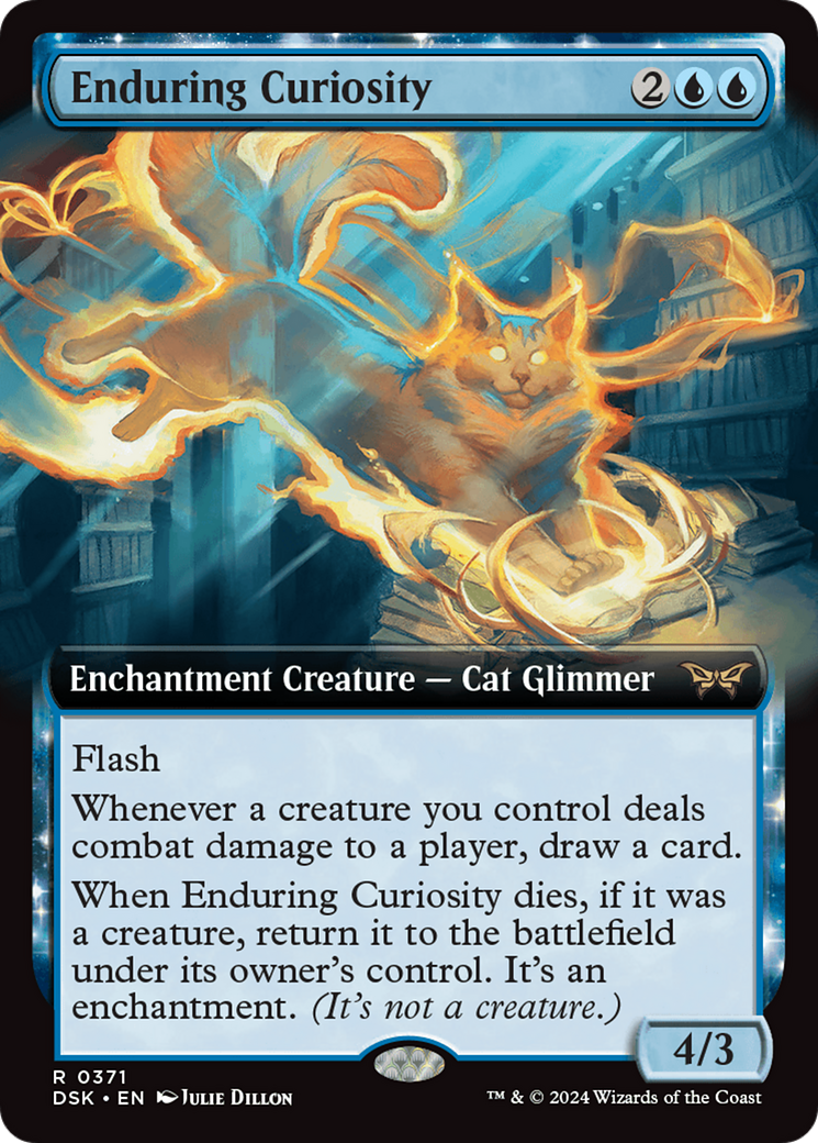 Enduring Curiosity (Extended Art) [Duskmourn: House of Horror] | Dumpster Cat Games