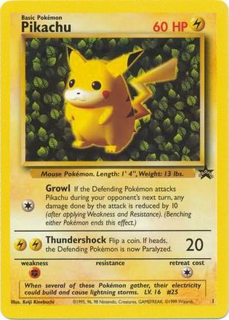 Pikachu (1) (Promo) [Wizards of the Coast: Black Star Promos] | Dumpster Cat Games