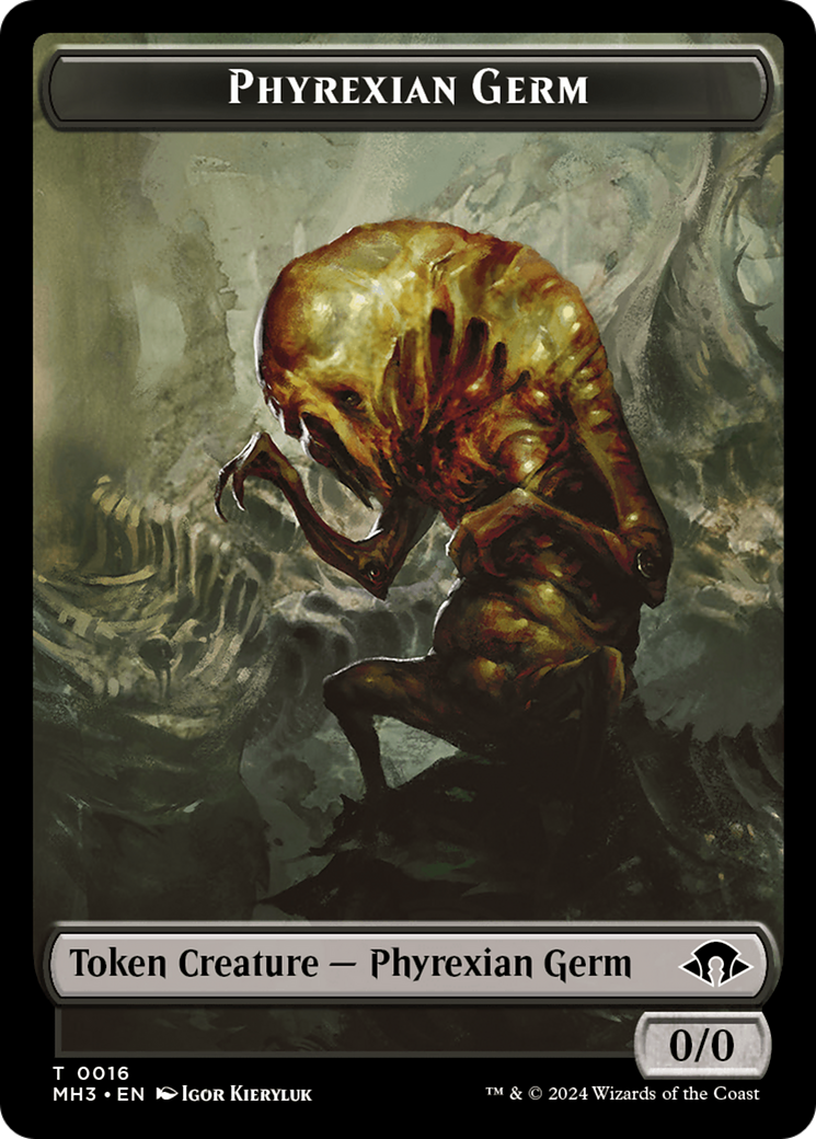 Phyrexian Germ // Soldier Double-Sided Token [Modern Horizons 3 Tokens] | Dumpster Cat Games