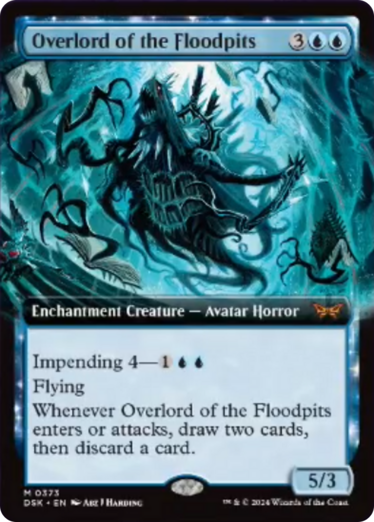 Overlord of the Floodpits (Extended Art) [Duskmourn: House of Horror] | Dumpster Cat Games