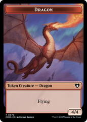 Dragon // Kor Ally Double-Sided Token [Commander Masters Tokens] | Dumpster Cat Games