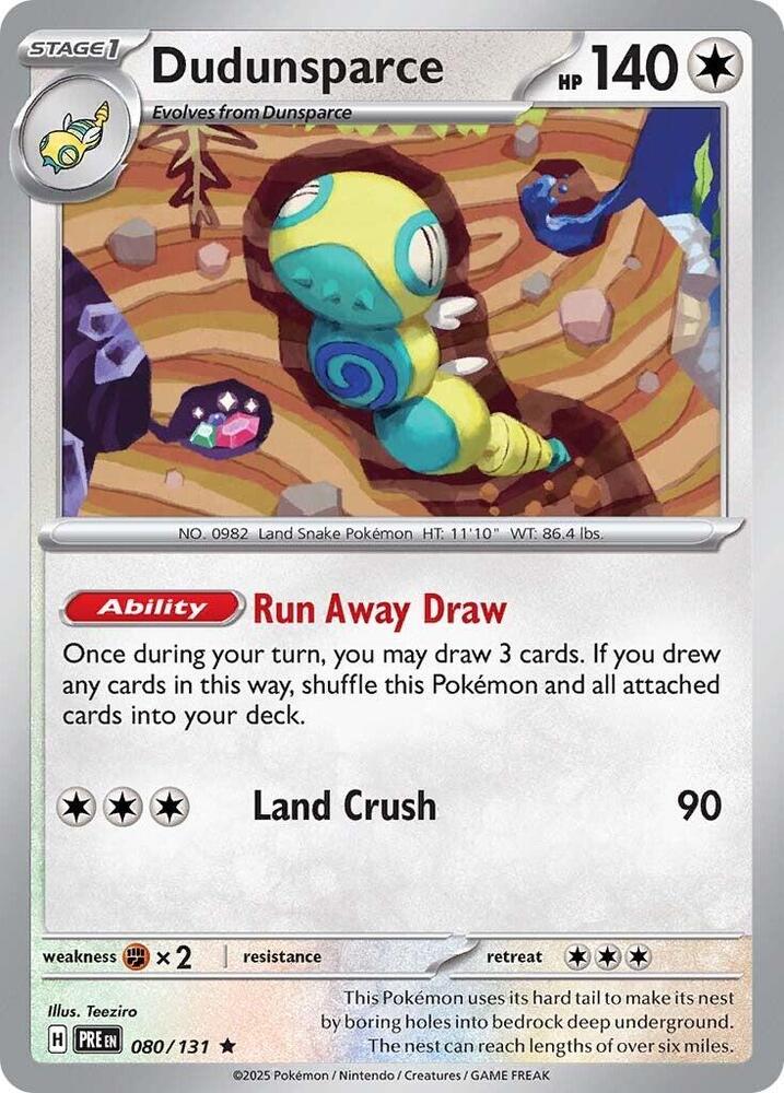 Dudunsparce (080/131) [Scarlet & Violet: Prismatic Evolutions] | Dumpster Cat Games