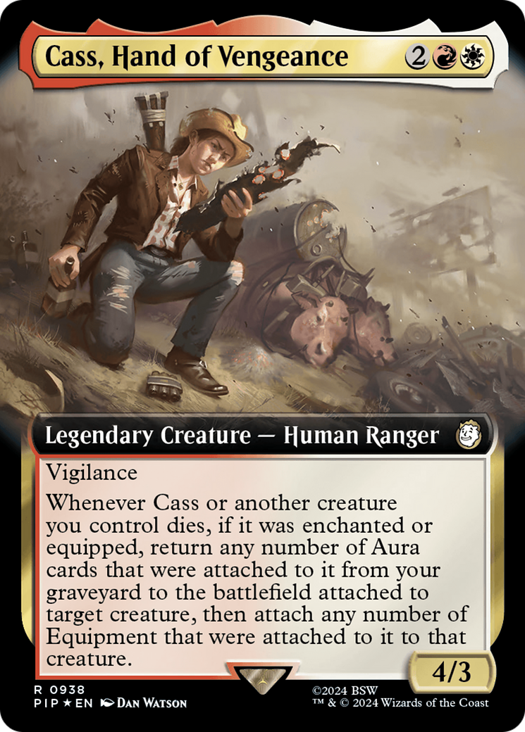 Cass, Hand of Vengeance (Extended Art) (Surge Foil) [Fallout] | Dumpster Cat Games