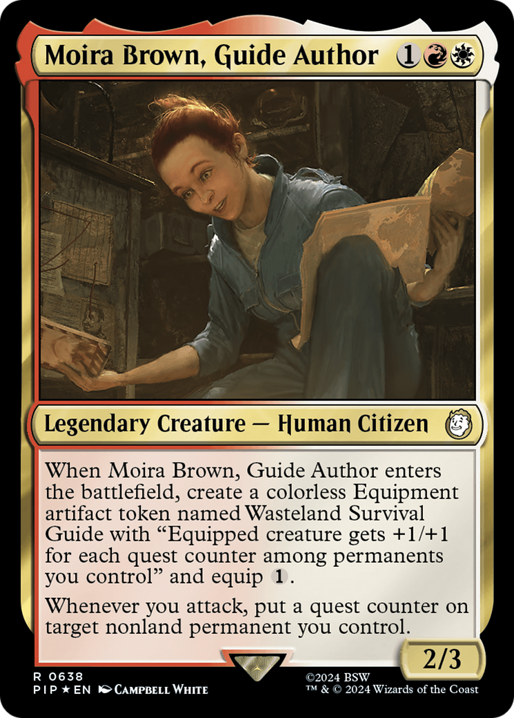 Moira Brown, Guide Author (Surge Foil) [Fallout] | Dumpster Cat Games