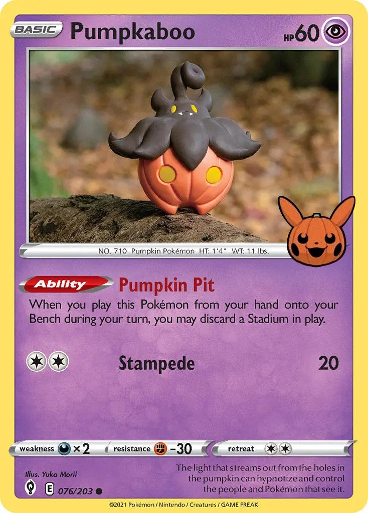 Pumpkaboo (076/203) [Trick or Trade] | Dumpster Cat Games