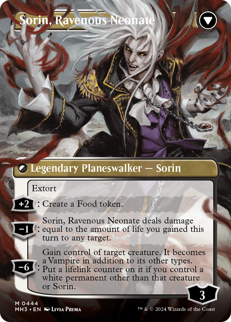 Sorin of House Markov // Sorin, Ravenous Neonate (Borderless) [Modern Horizons 3] | Dumpster Cat Games