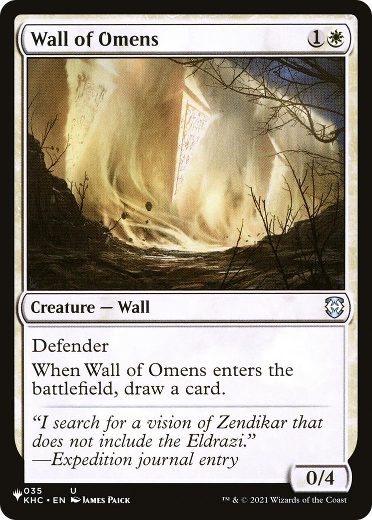 Wall of Omens (KHC) [The List] | Dumpster Cat Games