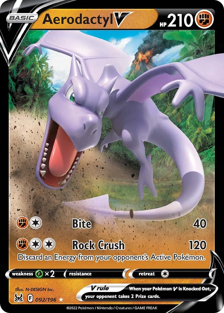 Aerodactyl V (092/196) [Sword & Shield: Lost Origin] | Dumpster Cat Games