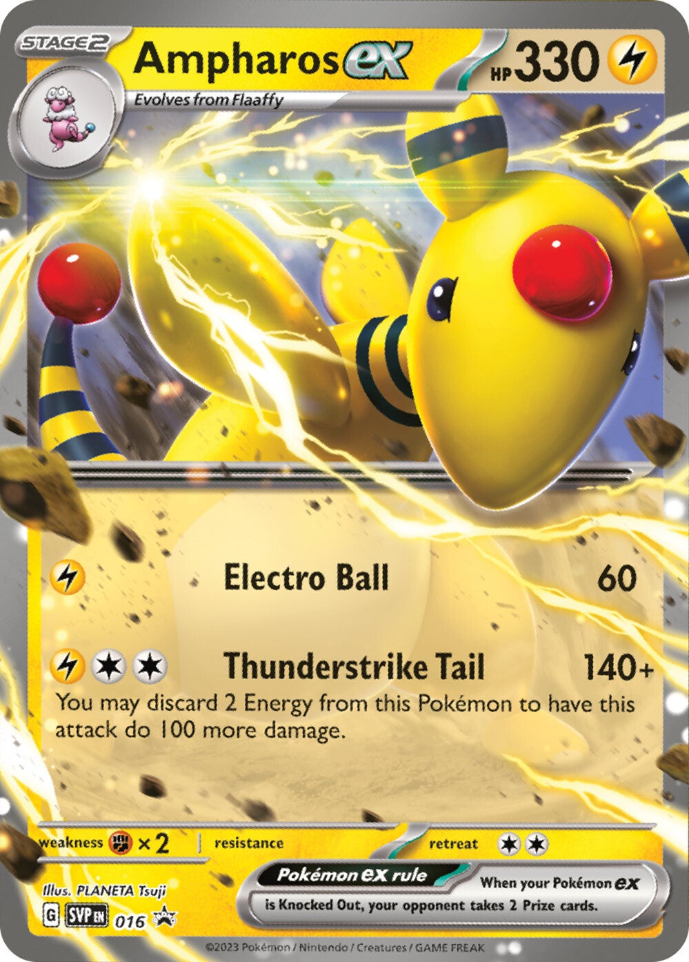 Ampharos ex (016) [Scarlet & Violet: Black Star Promos] | Dumpster Cat Games