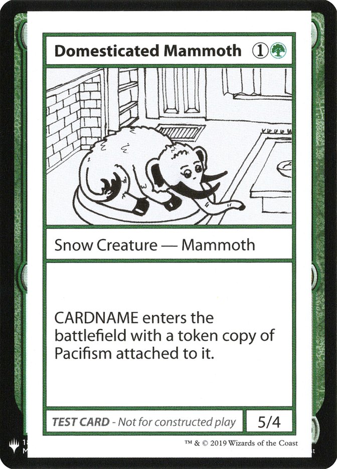 Domesticated Mammoth [Mystery Booster Playtest Cards] | Dumpster Cat Games