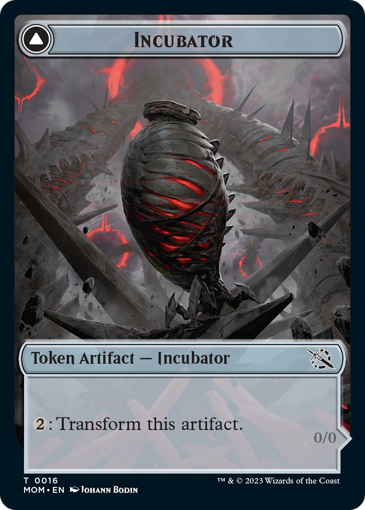 Incubator // Phyrexian (16) Double-Sided Token [March of the Machine Tokens] | Dumpster Cat Games