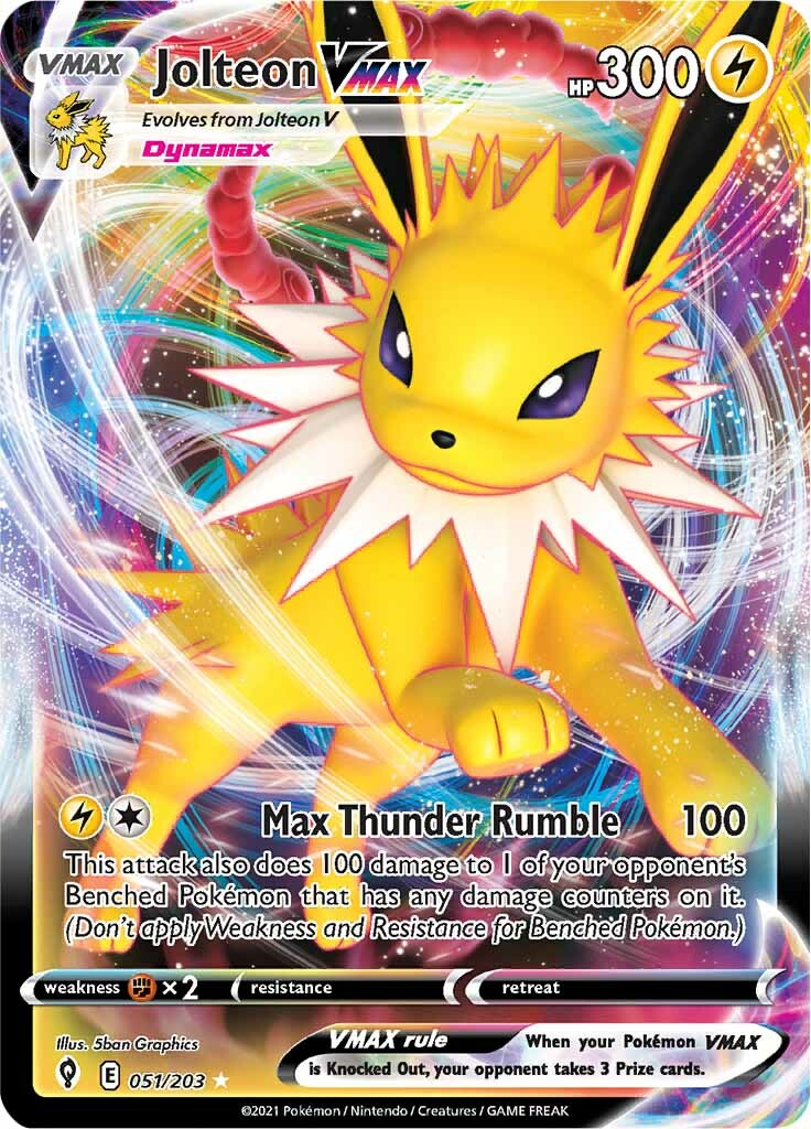 Jolteon VMAX (051/203) [Sword & Shield: Evolving Skies] | Dumpster Cat Games