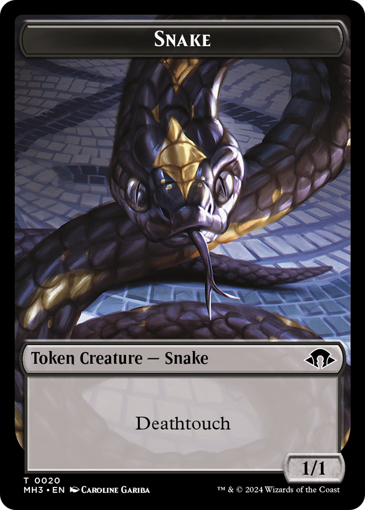 Snake Token [Modern Horizons 3 Tokens] | Dumpster Cat Games