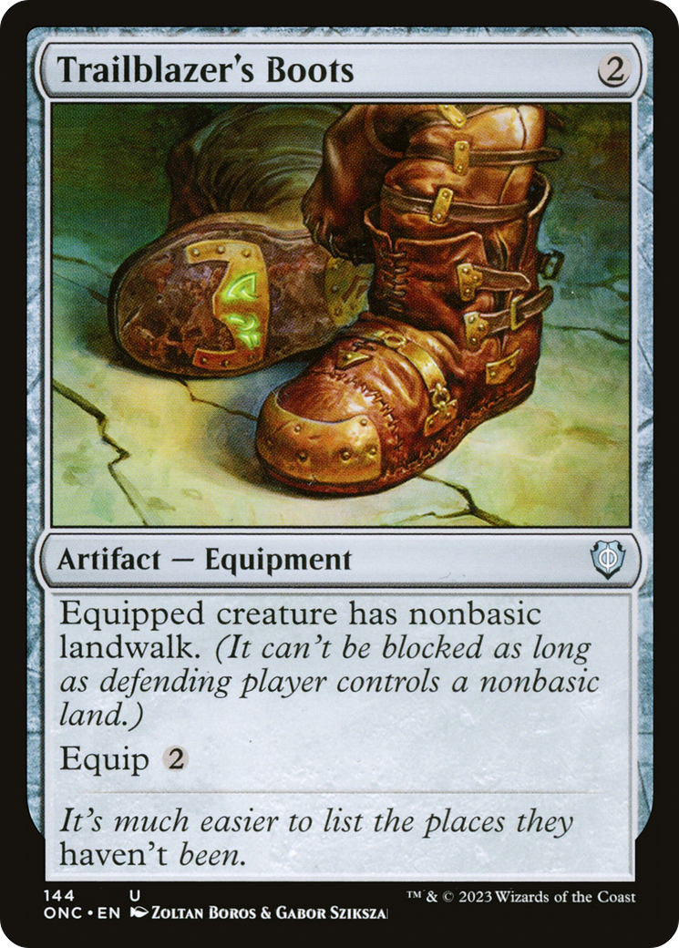 Trailblazer's Boots [Phyrexia: All Will Be One Commander] | Dumpster Cat Games