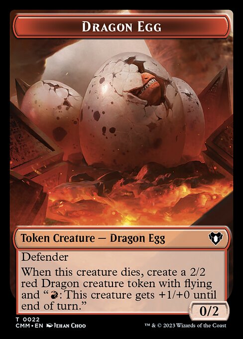 Treasure // Dragon Egg Double-Sided Token [Commander Masters Tokens] | Dumpster Cat Games