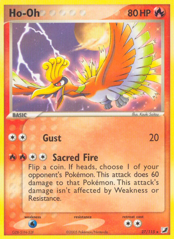 Ho-Oh (27/115) [EX: Unseen Forces] | Dumpster Cat Games