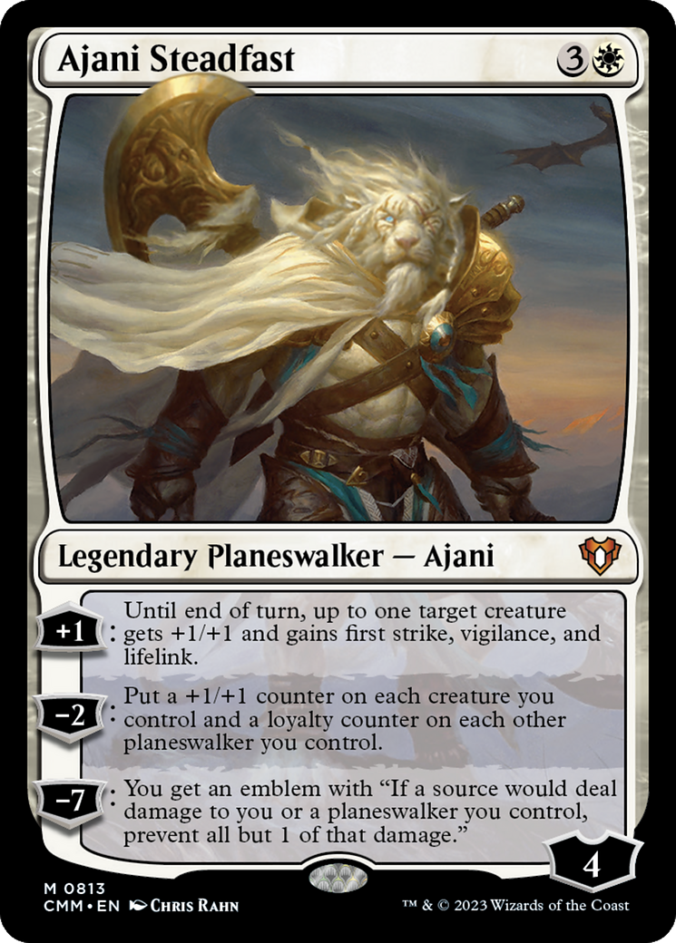 Ajani Steadfast [Commander Masters] | Dumpster Cat Games